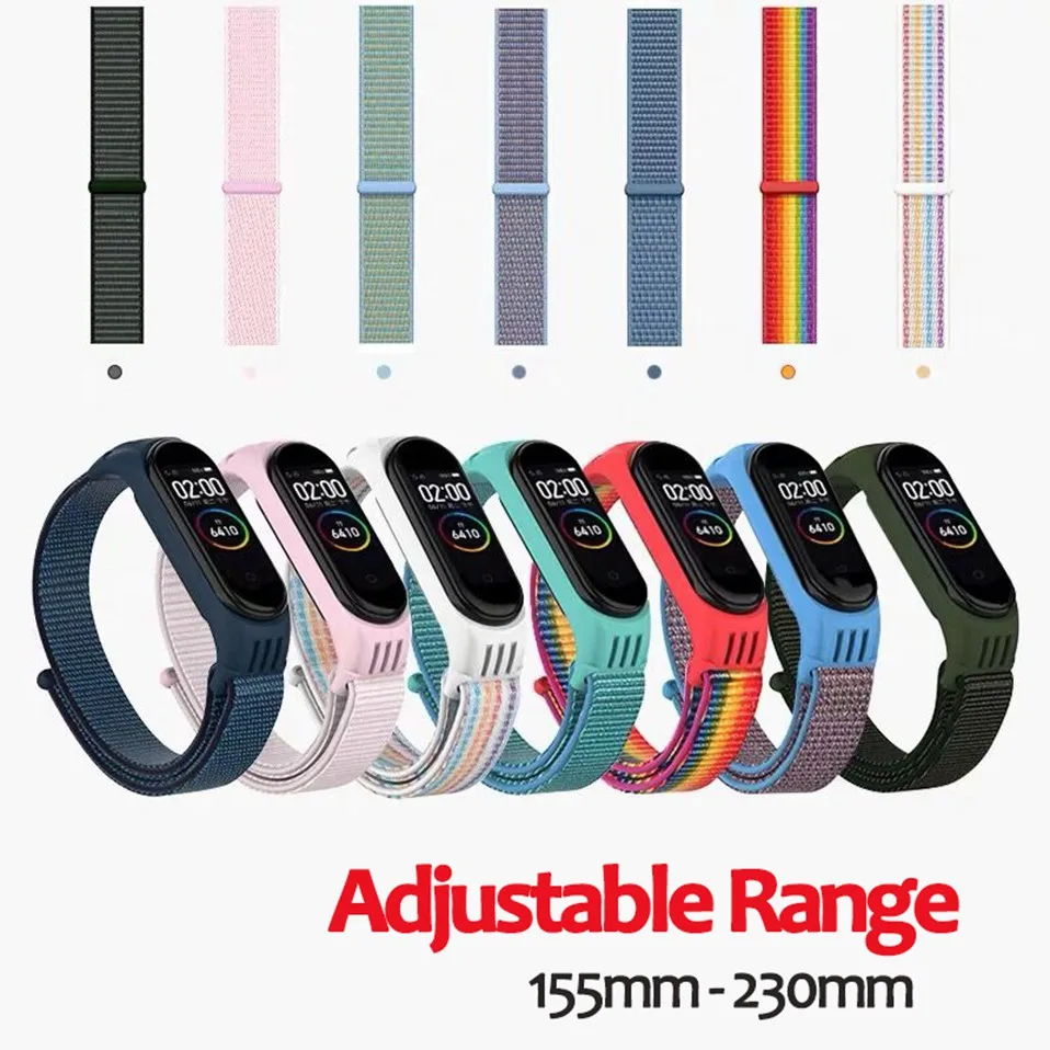 Новый нейлоновый силиконовый сменный спортивный браслет для Xiaomi Mi Band 3 4 ремешок
