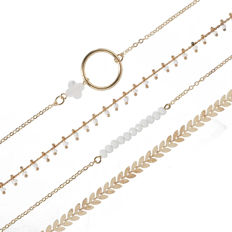 Yobest 4 шт. набор ручных браслетов с полым лотосом Фатима винтажные рандейские