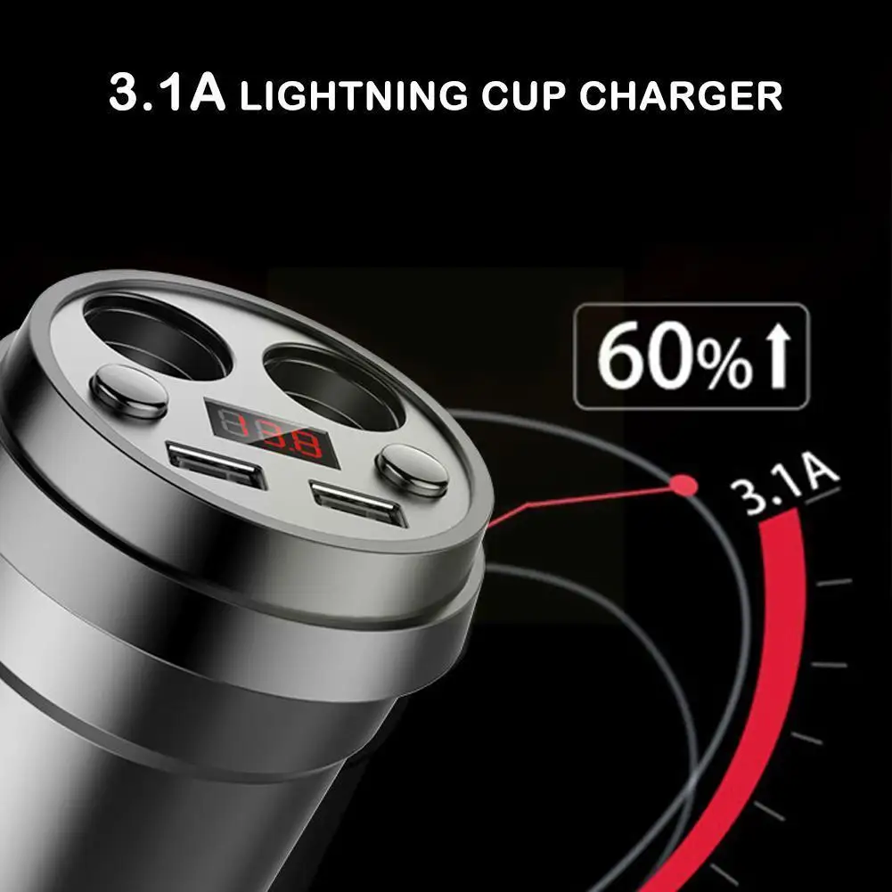 

Зарядное устройство для автомобиля А, выход Led 5 в 24 в 2 Usb, многофункциональное для напряжения Dc12 F5h1