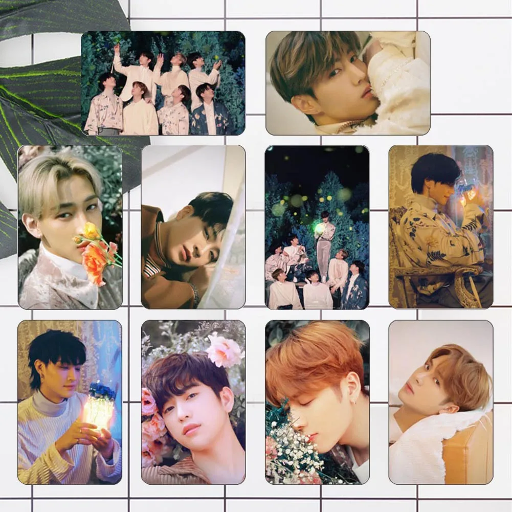 

10Pcs/Set K-pop GOT7 New Ablum Photocard Stikcy Cards Student Crystal Card Sticker For Fans Collection Gift