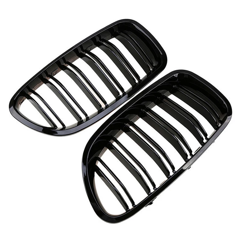 Пара 5 серий F10 глянцевая черная двойная планка M5 стильный передний бампер