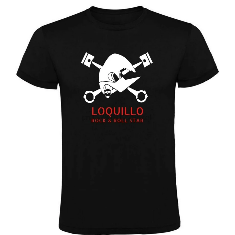 Camiseta Loquillo Y Los Trogloditas Negra оптовая продажа футболка|Мужские футболки| |