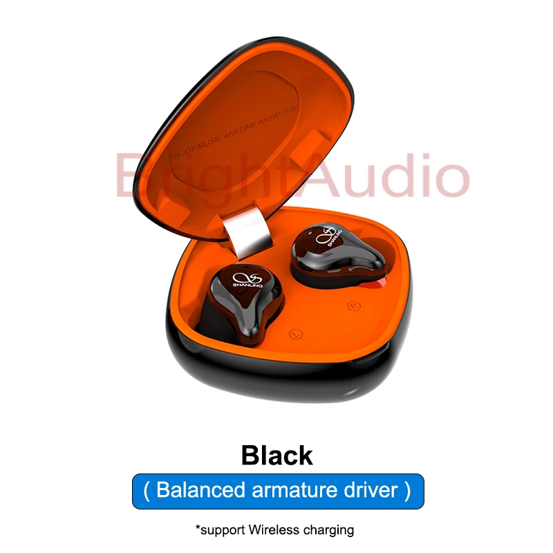 Black BA driver SHANLING MTW100 TWS Bluetooth 5,0 наушники-вкладыши с Knowles BA/Graphene Динамический драйвер AAC/SBC IPX7 водонепроницаемый - Цвет: Black BA driver