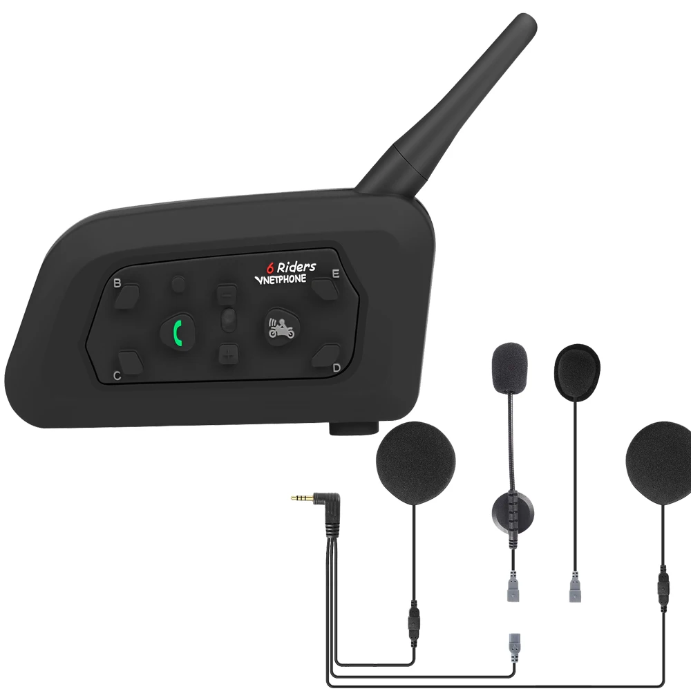 

Bluetooth-гарнитура VNETPHONE V6 Intercom + 40 мм шлем для быстрой передачи данных