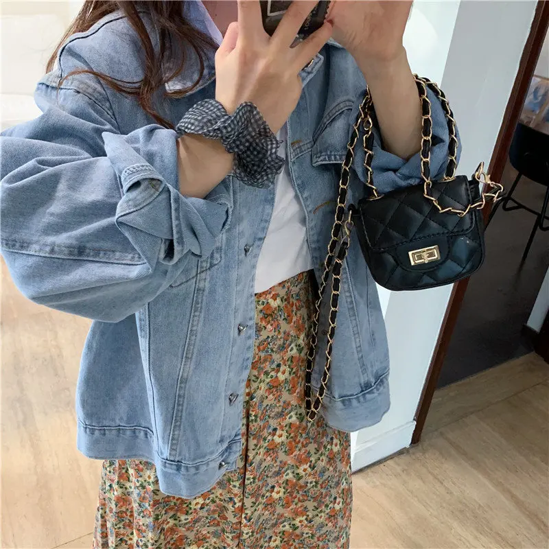 

Loose Minimalist Vintage Denim Casual 2021 Stylish All Match Warm New Cowboy Large Size Warm Jacket Basic Coats