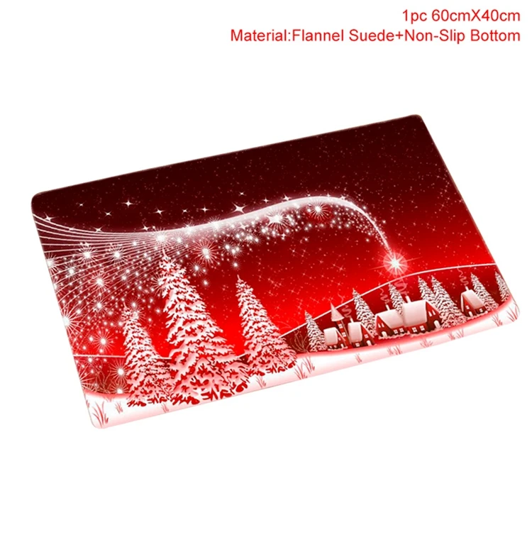 Christmas Carpet 3 HUIRAN Рождество ванная комната шторки коврик сиденье для унитаза украшения Рождественские украшения для дома рождественские подарки год - Цвет: Christmas Carpet 3
