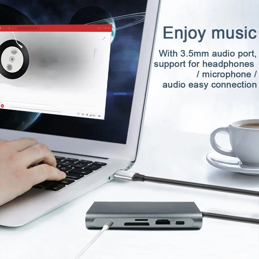 

Rankman Type-C to RJ45 Gigabit Lan Ethernet HDMI-compatible VGA SD TF Card Reader USB-C 3.0 for MacBook Samsung Dex Huawei TV