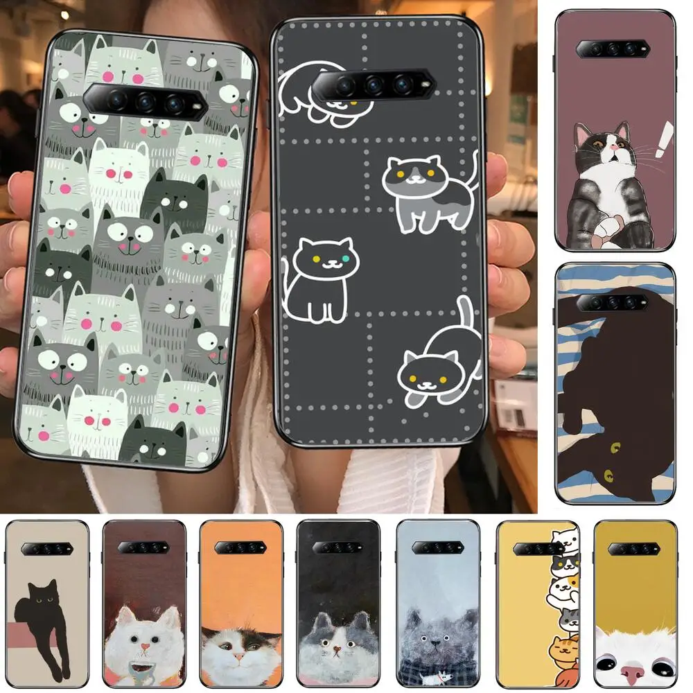 

Cartoon cute funny cat Black Soft Cover The Pooh For Huawei Nova 8Pro 7 6SE 5T 7i 5i 5 4 4E 3 3i 3E 2i Pro Phone Case cases