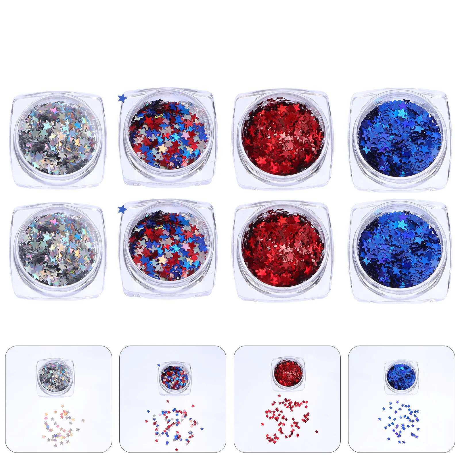 

12 Boxes Manicure Stars Sequins Nail Stickers Nail Art DIY Accessories
