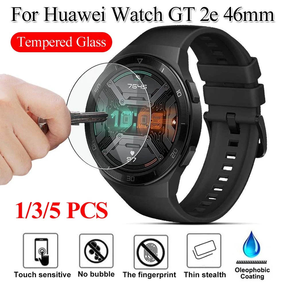 

HD Clear Tempered Glass Screen Protector Smart Watch Protective Film for Huawei Watch GT 2e 46mm Ultra Thin