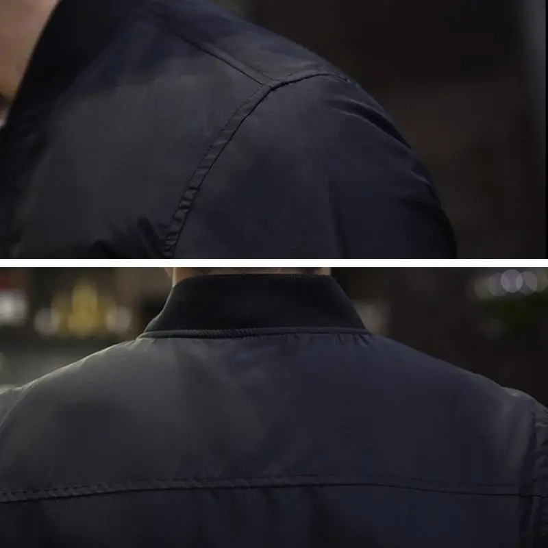 

Men Jackets Thin Solid Fashion Coats Male Casual Slim Stand Collar Bomber Jacket Men Overcoat 4XL basic jackets outerwear coat
