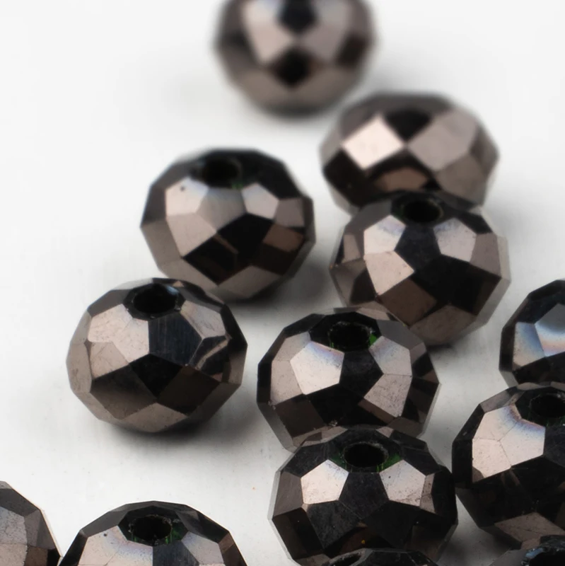 

Оптовая продажа, черные круглые стеклянные хрустальные бусины 8 мм 30 шт. для ожерелий и браслетов, материалы для изготовления ювелирных изде...