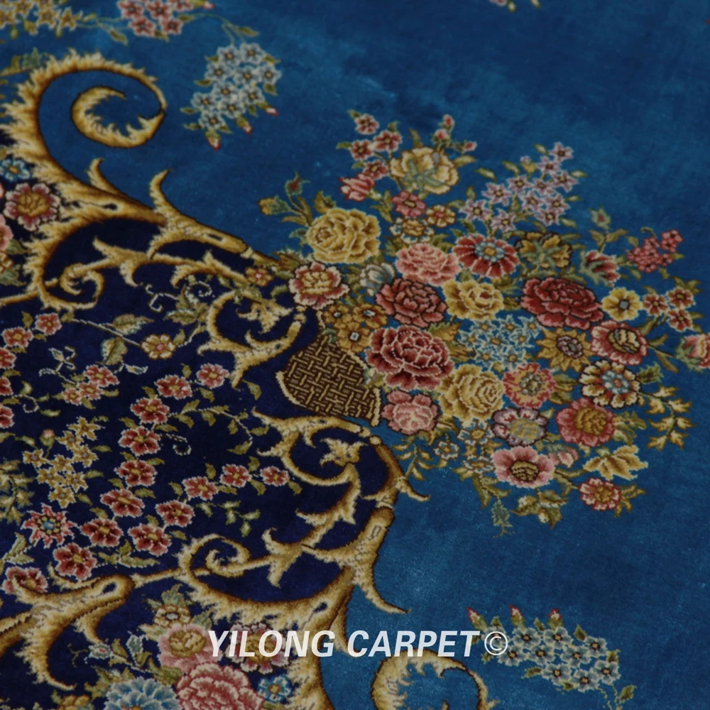 YILONG 9'x12' классические украшения для дома и офиса персидский ручной узлом восточные шелковые ковры(ZQG345A