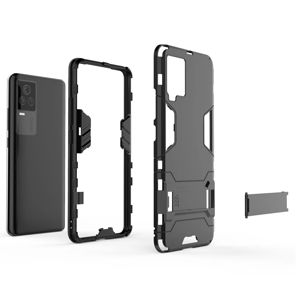 

UFlaxe Hard Cellphone Case for Vivo iQOO Neo 3 5 5G Armor Stand Holder Shockproof iQOO 5 7 Pro Z1 Z1X Cover GX
