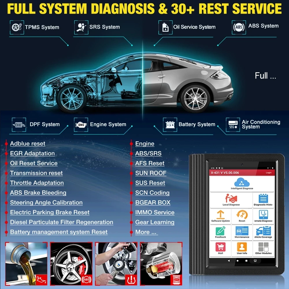 Launch X431 V pro автомобильный OBD2 Профессиональный диагностический инструмент