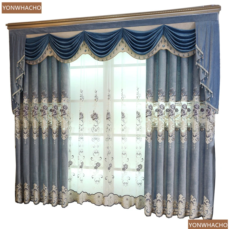 Занавески на заказ Роскошные для спальни водорастворимые полые итальянские