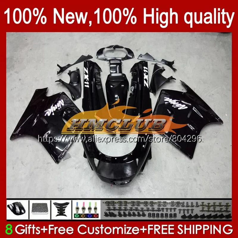 

ZZR1100 For KAWASAKI NINJA ZX-11R ZX11R 93 94 95 96 70No.0 ZX11 ZZR 1100 ZX 11R 1993 1994 1995 1996 1997 Fairings Glossy Black