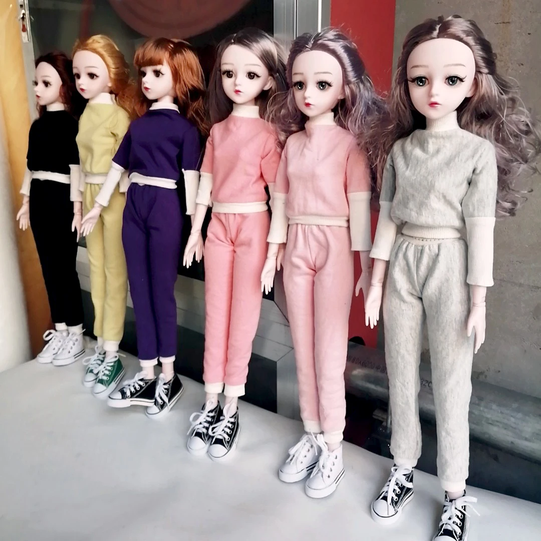 

3 Points BJD 60cm Dress-Up Doll Clothes Sweater Pants With The Same Style High Collar And Sleeves Sportswear
