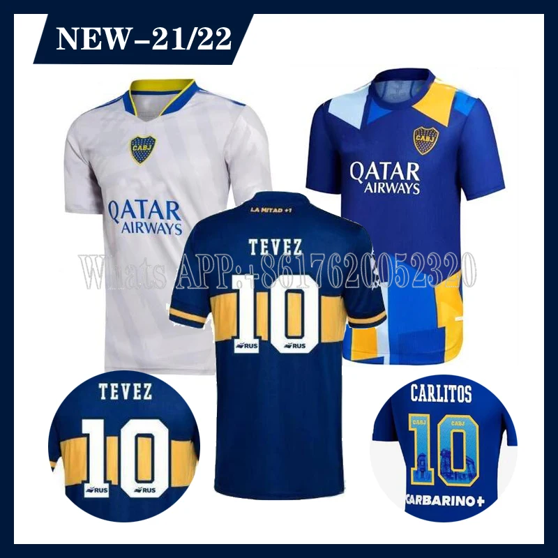 

2021 2022 Boca Juniors Home and Away Soccer Jerseys Villa Vazquez Almendra Mens T shirt Sport Customization Football Shirts