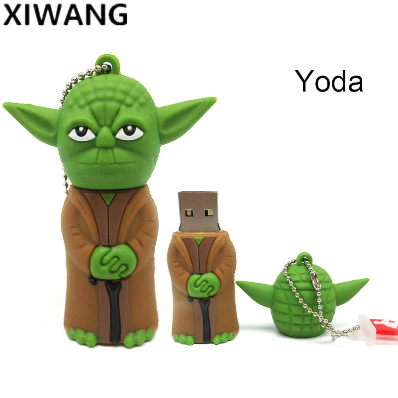 Мультфильм Дарт Вейдер йода Usb флеш-накопитель 128gb серии звездных войн USB 2,0 флеш-накопитель 16GB 32GB 64GB Флешка 8GB модная Подарочная палка