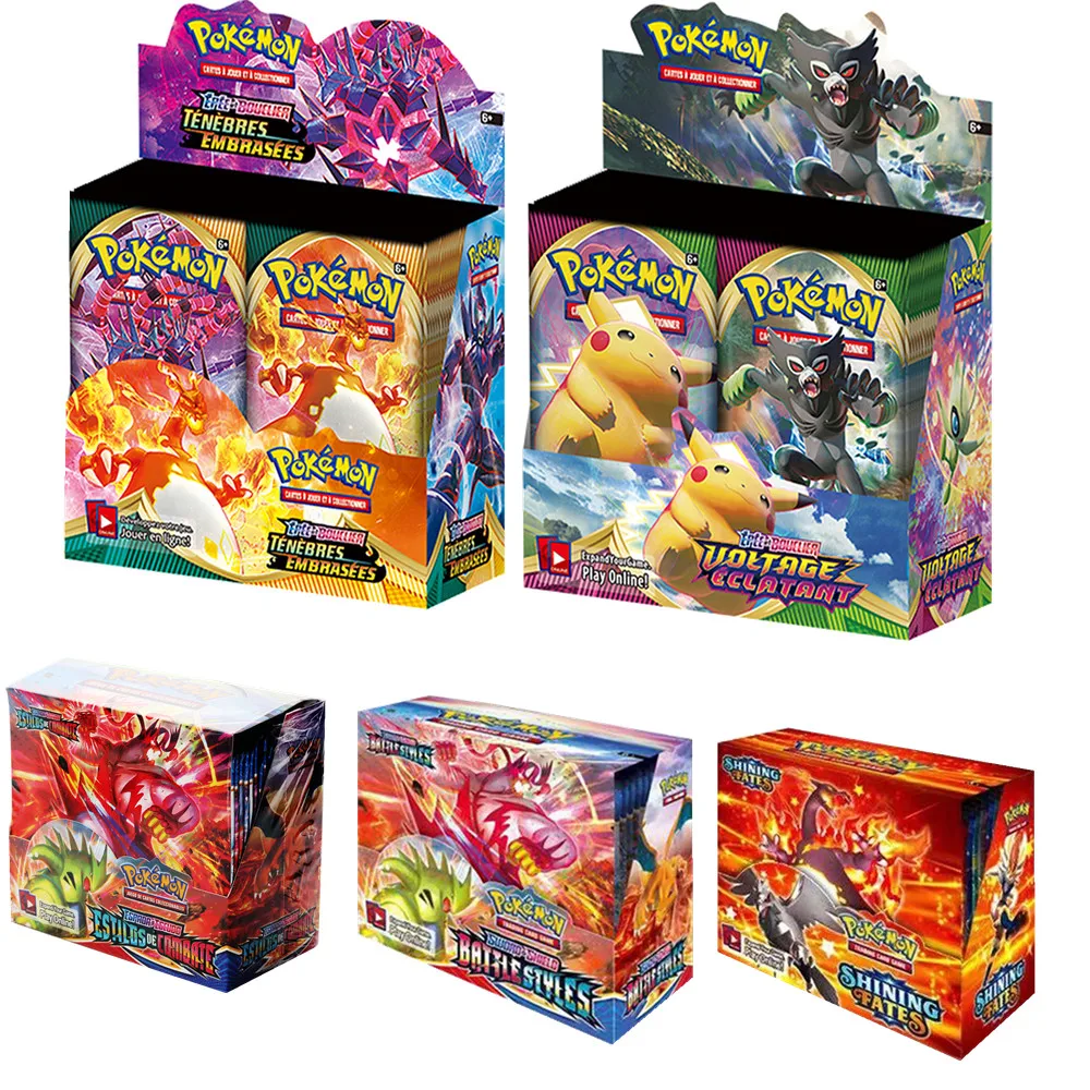 

New carte pokemon francaise Sword And Shield Battle Styles Full New Sealed Retail Box (36 Packs) Pokemones French Cards