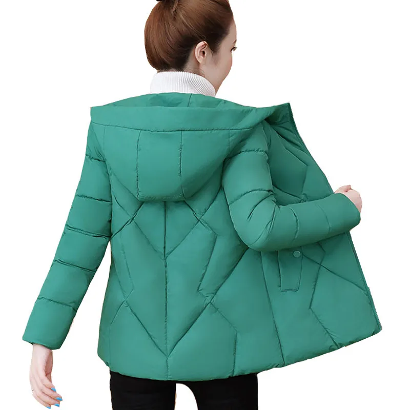 

Женская зимняя куртка с капюшоном, на молнии, размеры до 4XL