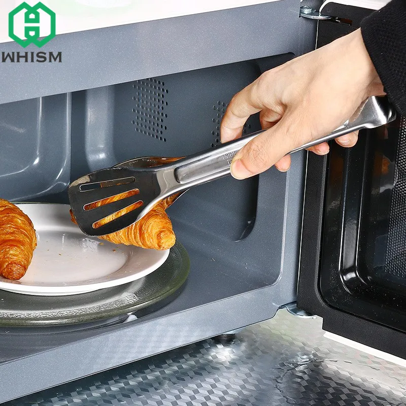 

Kitchen Dish Salad Tong Stainless Steel Clip for Bread Steak Food Salad Baking Anti Heat Clip Pastry Clamp Tong Cooking Tool