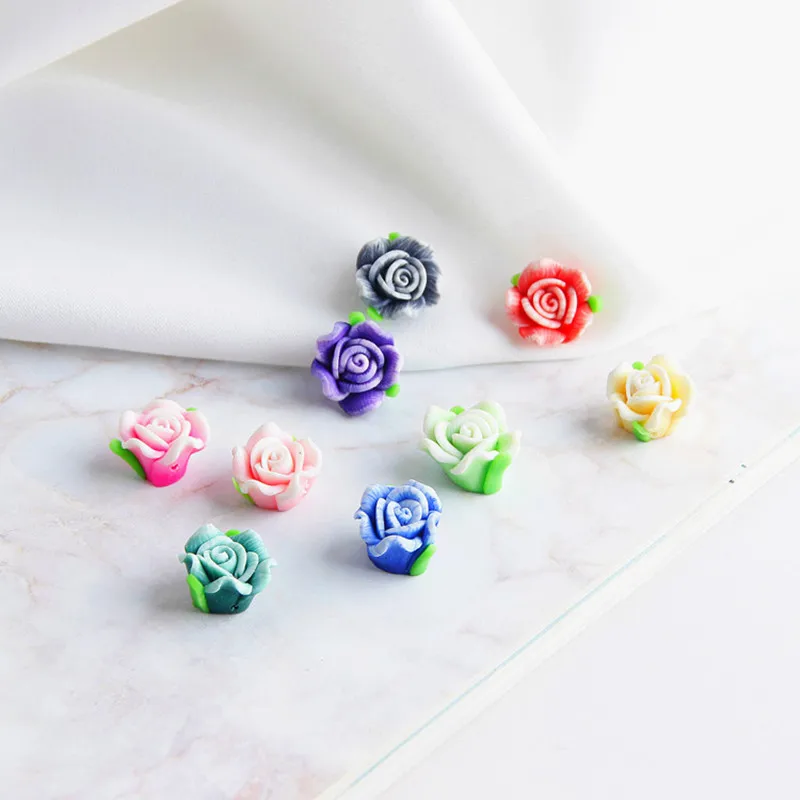 DIY handwork accessories fresh Hyun small flower soft pottery patch earrings material 10 | Украшения и аксессуары