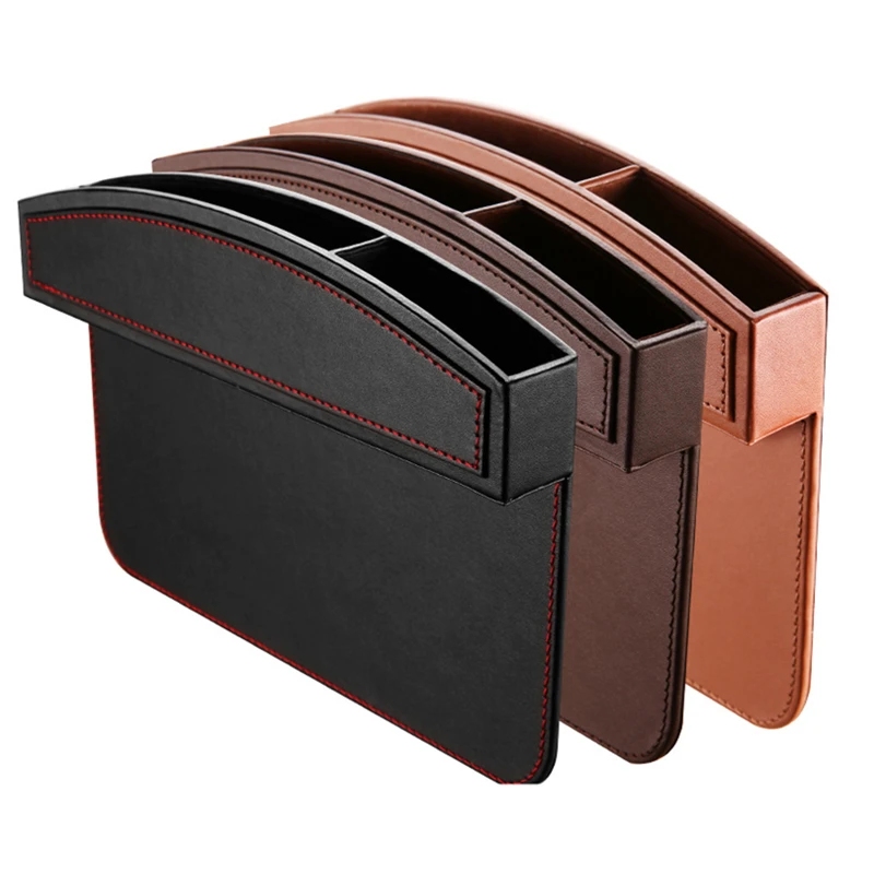 

Universal Car Seat Crevice Storage Box PU Leather Seat Gap Slit Pocket Catcher Auto Organizer Storage Bag Stowing Tidying