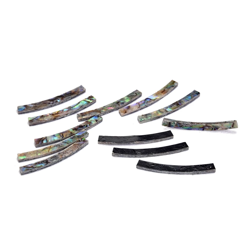 12 шт оболочка инкрустация натуральный прочный звук отверстие изогнутые полоски