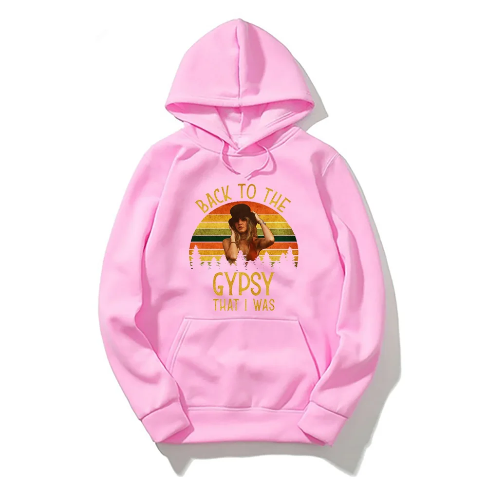 Back To The Gypsy That I Was Stevie Hoodies Men Winter Warm Streetwear Graphic Sweatshirts Male