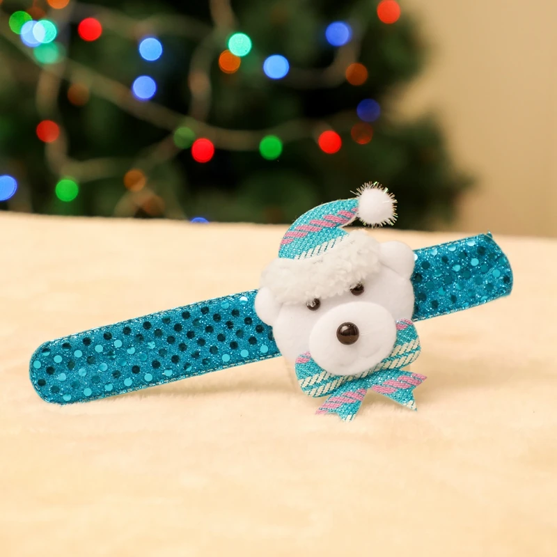 Рождественские блестки хлопать круг Снеговик Лось медведь Санта Клаус стиль