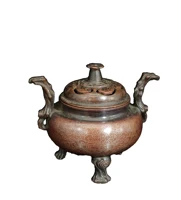 laojunlu purple bronze silver filigree incense burner antique bronze masterpiece collection of solitary chinese traditional