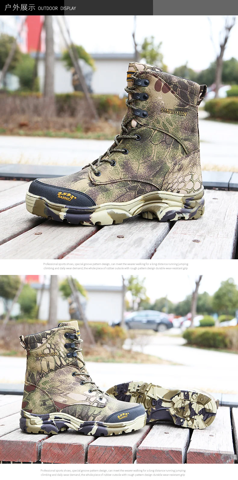 Камуфляжные охотничьи ботинки; Realtree AP; камуфляжные зимние ботинки; водонепроницаемые; уличные камуфляжные ботинки; обувь для охоты и рыбалки; размеры 38-47