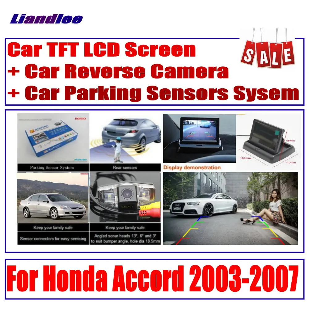 Автомобильная задняя система датчиков парковки для Honda Accord 2003 2007 HD монитор