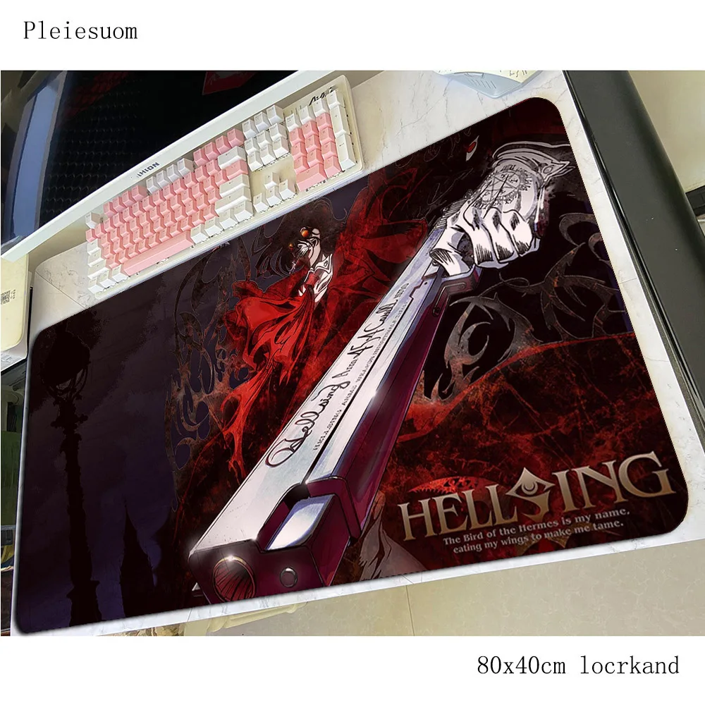 

hellsing mousepad 80X40CM gaming mouse pad big gamer mat Beautiful computer desk padmouse keyboard Birthday large play mats