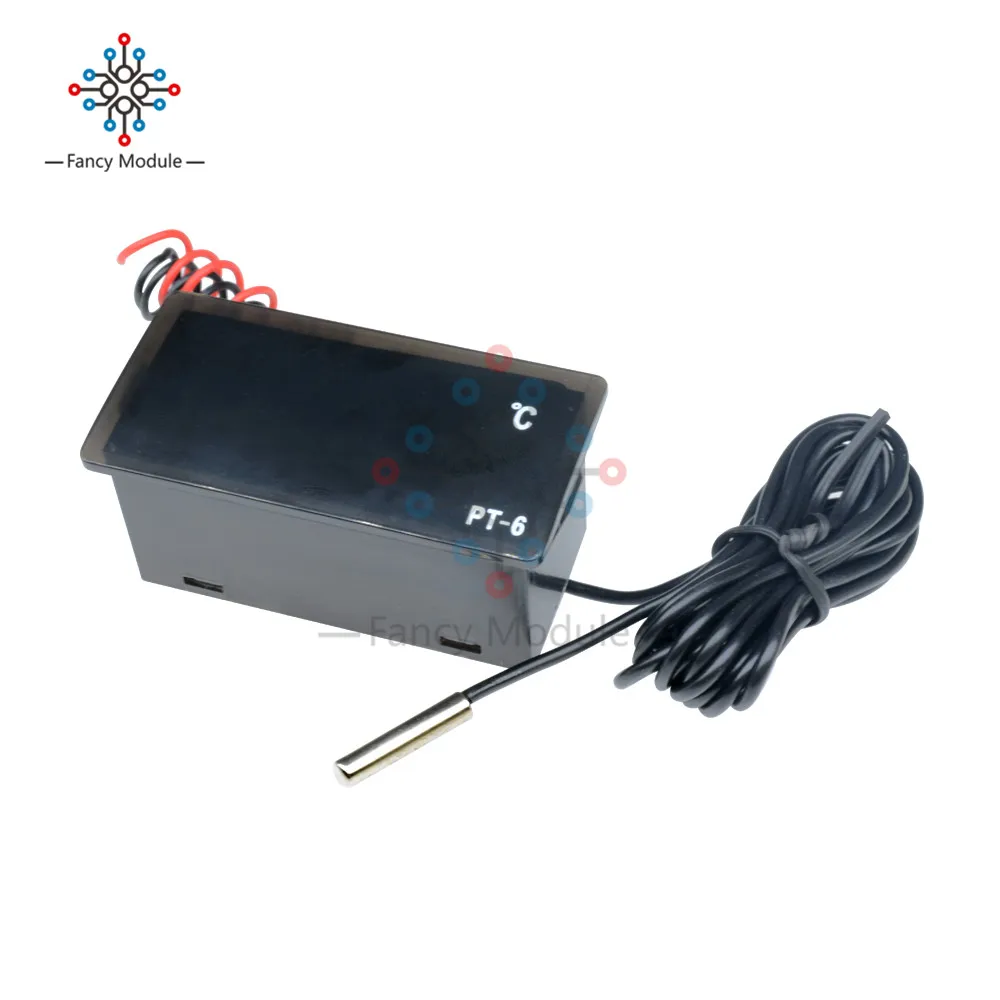 Diymore DC 12 В/AC 220 В Универсальный светодиодный измеритель температуры, цифровой дисплей, термометр для аквариума с датчиком NTC