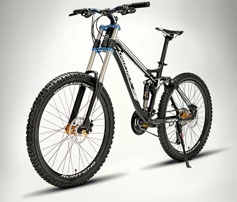 

Off-road aluminum alloy variable speed bicycle soft tail 27 speed mountain bike double oil disc brake shock absorption bicycle