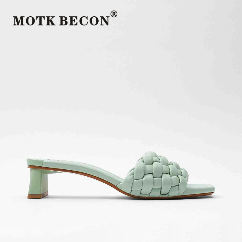 

Летние женские шлепанцы Muller, 2021, дизайнерская Брендовая женская обувь и сандалии, модные шлепанцы на плоской подошве, Y22