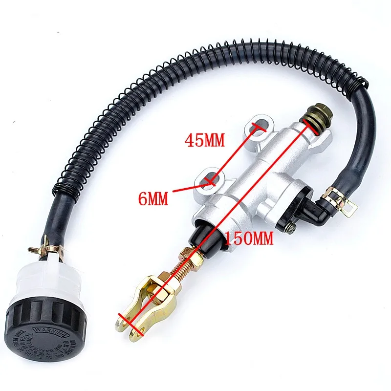 

ATV Disc Brake Rear Foot Brake Master Cylinder Pump 150-250CC With Reservoir 136mm Rod Length Accessories ForATV/Quad/4-Wheeler