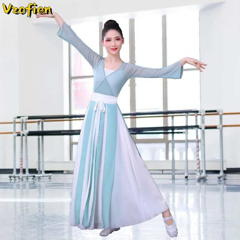 

Chinese Traditional Classical Dance Costumes Adult Elegant Folk Dance Stage Performance Guzheng Hanfu Clothing Cosplay Party