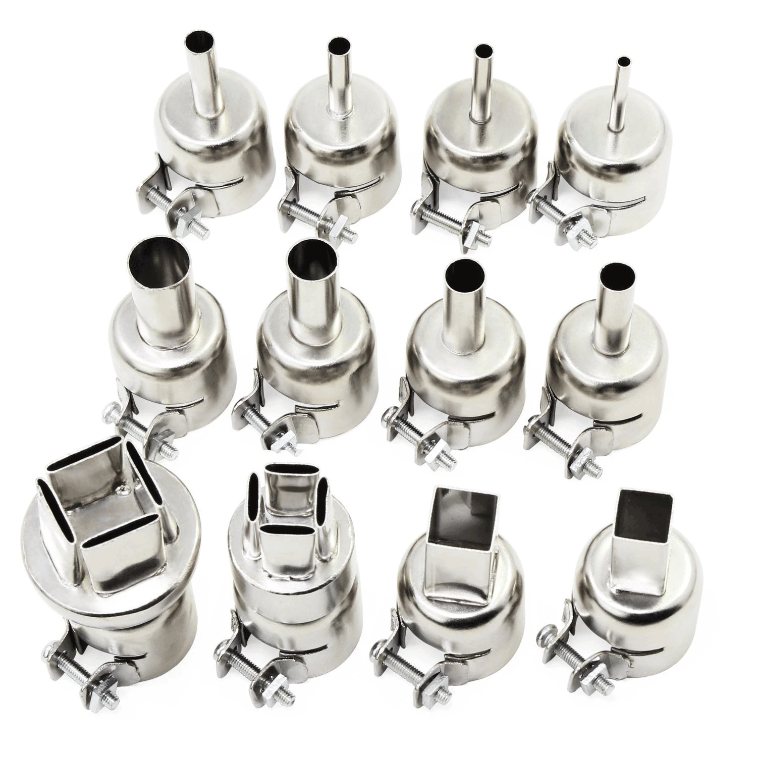 

8pcs Square/Round Heat Nozzles Welding For 850/ 852 Hot Air Soldering Station UK