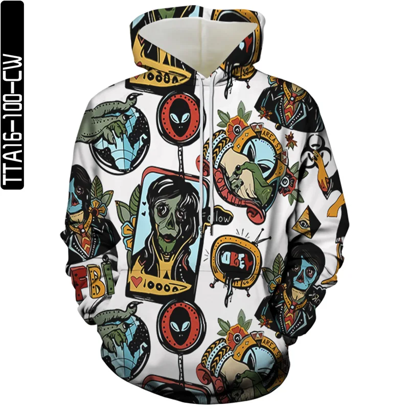 

2021 psychedelic 3D hoodies long sleeve dizzy hoodie personality unisex hoodie Couple sweatshirt stranger things mens clothing