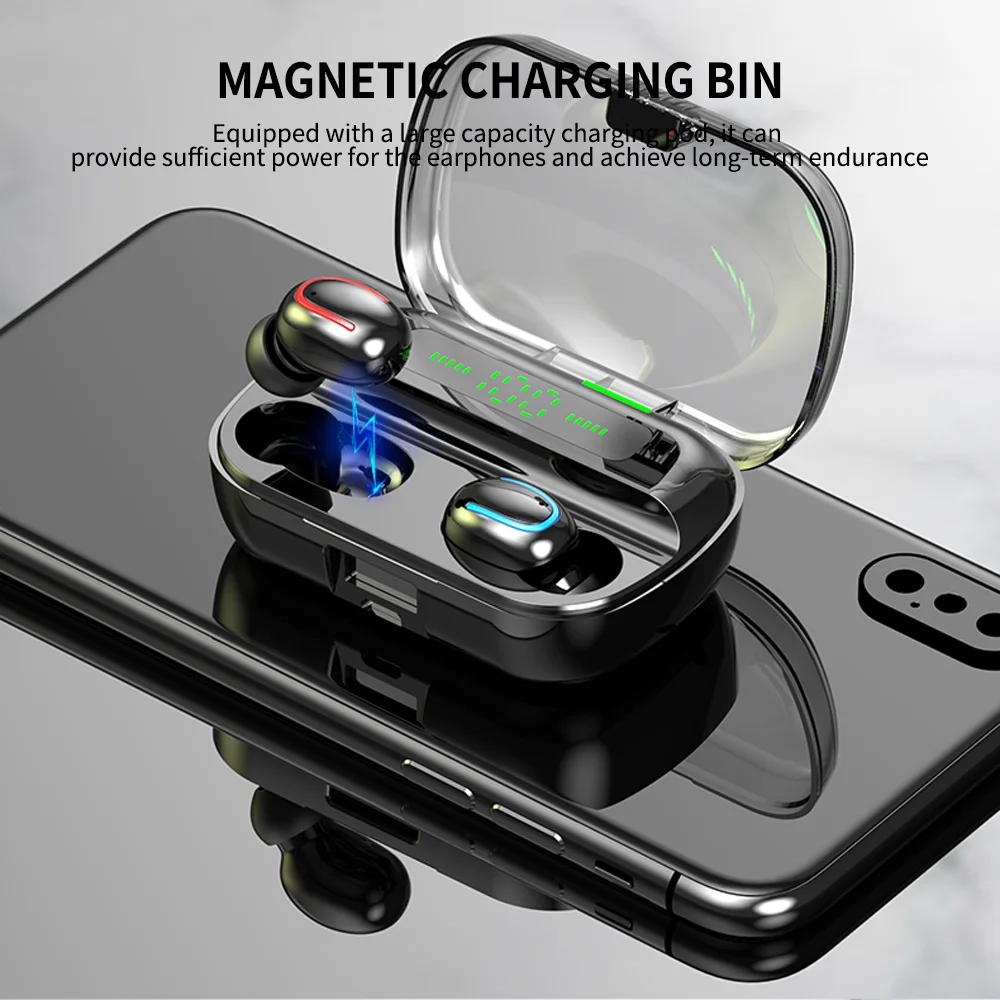 

Q35 wireless headphones digital display plus charging Bluetooth 5.0TWS gaming headset black fone de ouvido via bluetooth