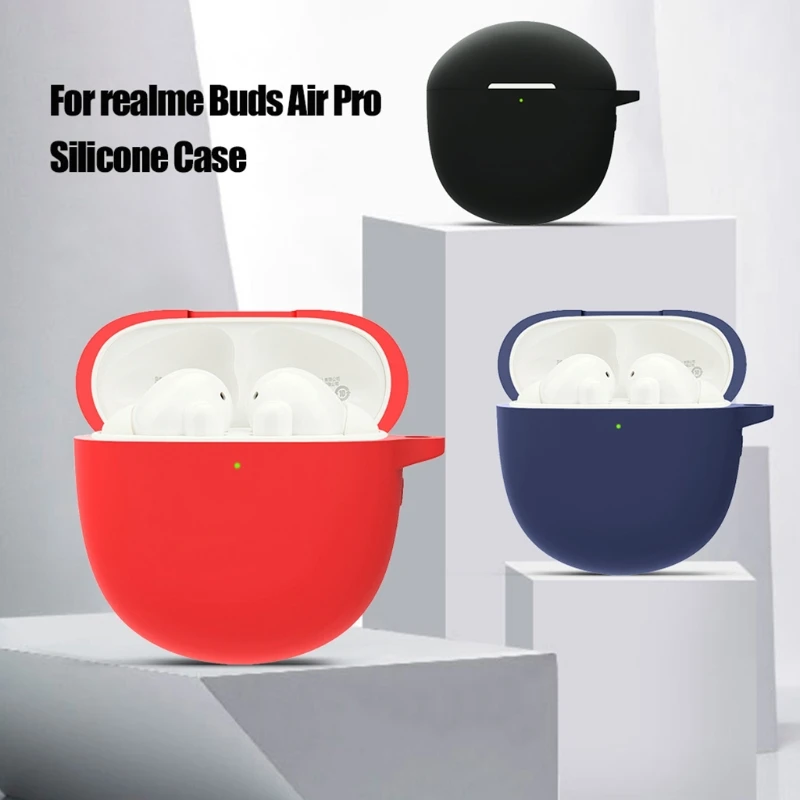

Washable Silicone Protective Cover Shell Anti-fall Earphone Case for realme Buds Air Pro TWS Wireless Bluetooth Earphones Access