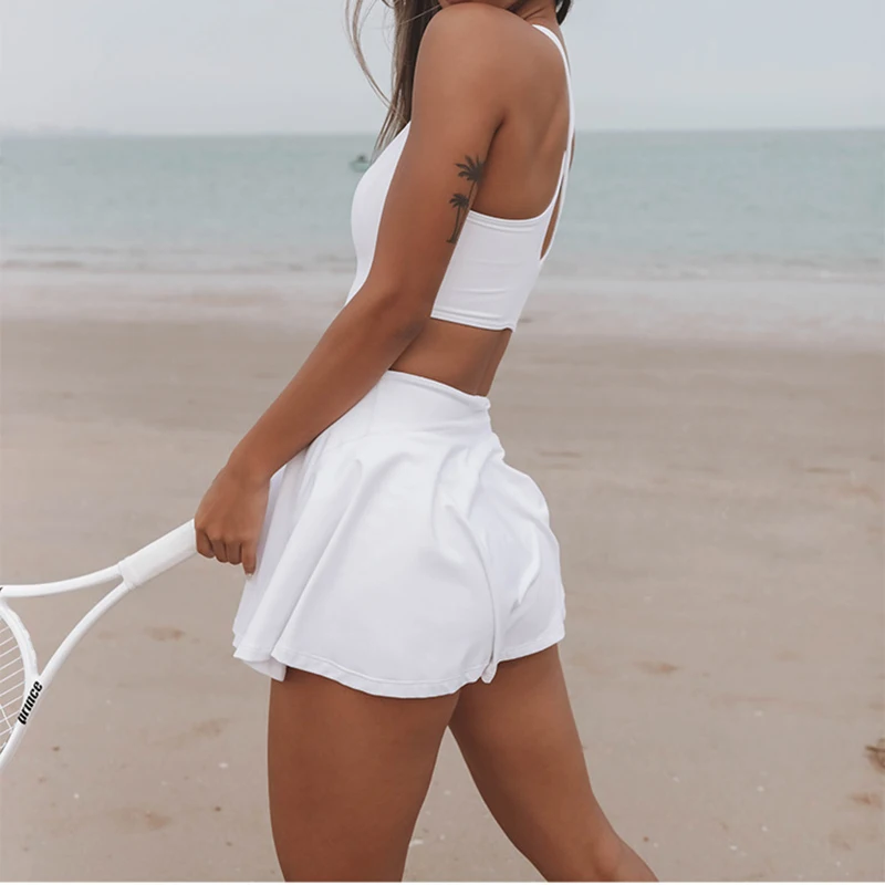 

Skirt Dress Tank Top and Shorts for Sports Yoga Quick-Drying and Breathable for External Wear YA88
