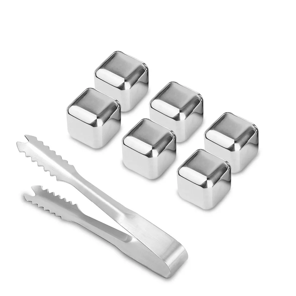 Нержавеющая сталь Виски камни многоразовые охладители напитков MetalIce куб камень охлаждающие камушки охлаждитель вина пива напитков подарочный набор