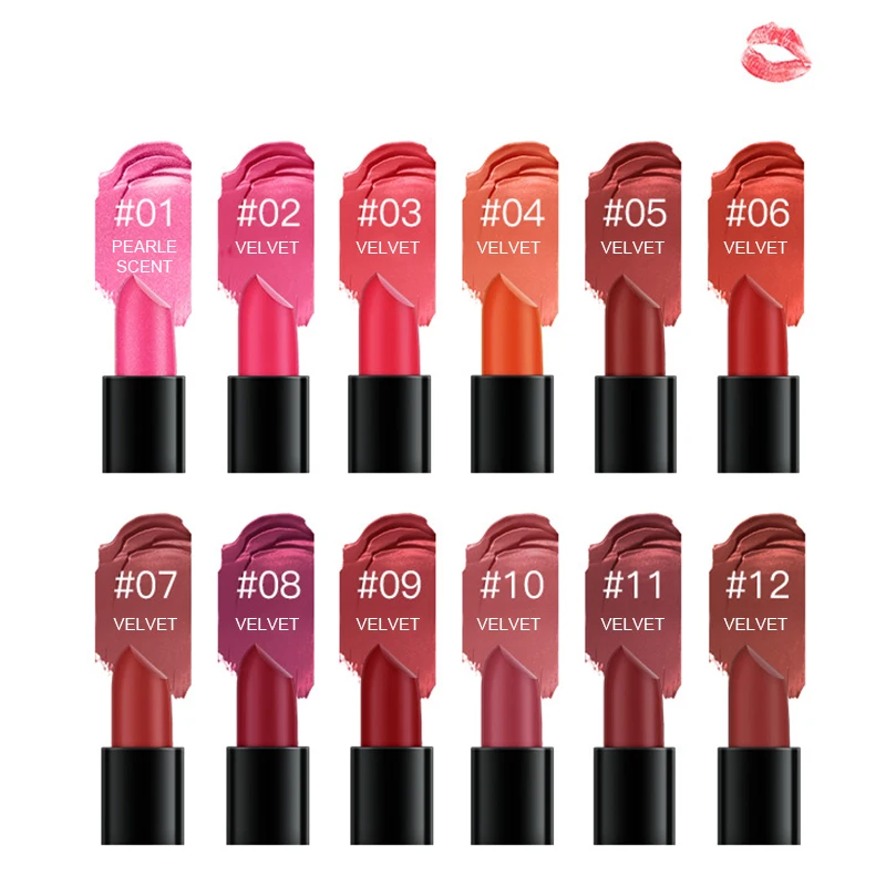 8 цветов квадратная губная помада Женская антипригарная блестящий блеск для губ