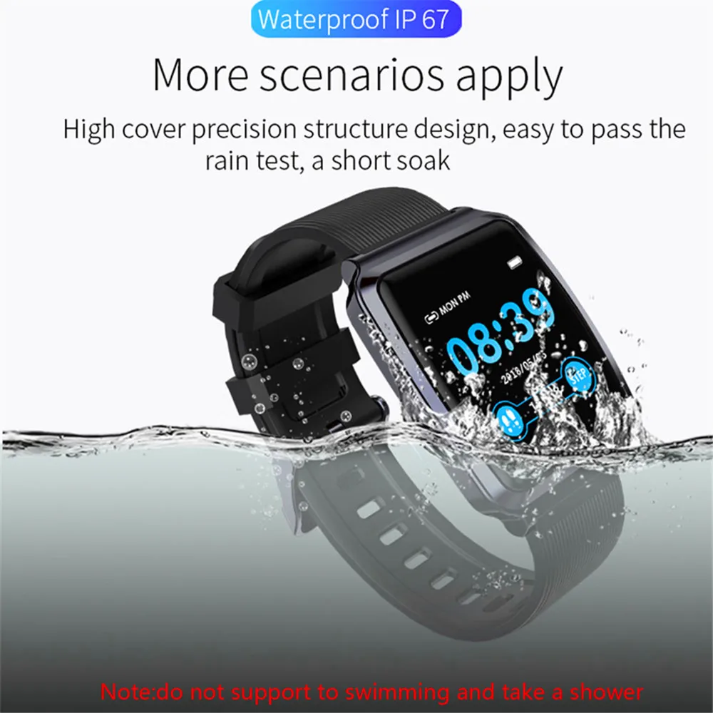 

2021 New KY116 Men's and Women's Smart Watch Waterproof Heart Rate Monitoring Bracelet Blood Pressure Measurement forAndroid IOS