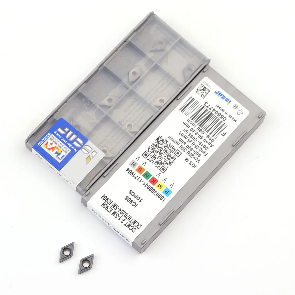 10 шт. DCMT070204 SM IC908 внутренние токарные инструменты DCMT 11T304 карбидные вставки